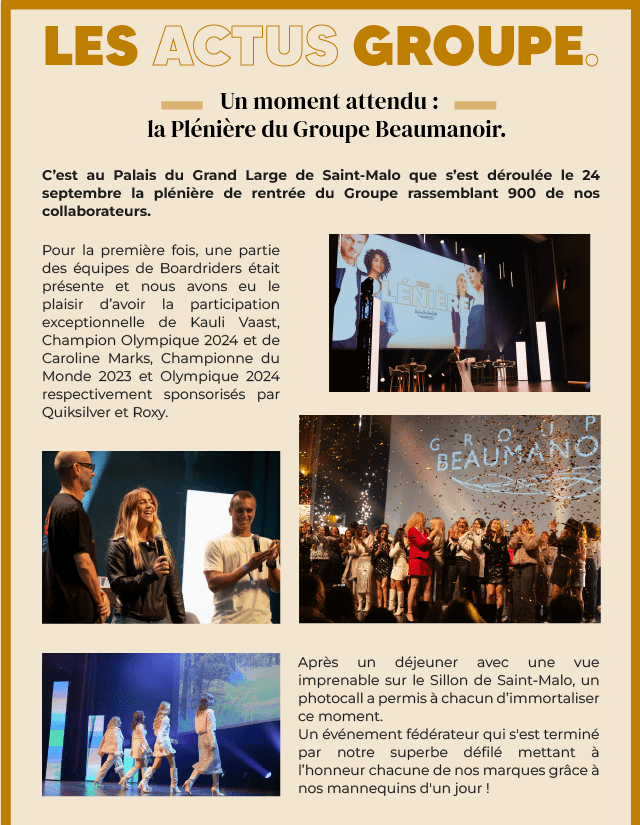 LES ACTUS GROUPE - Un smoment attendu : la Plénière du Groupe Beaumanoir