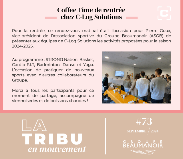 Coffee time de rentrée chez C-log Solutions